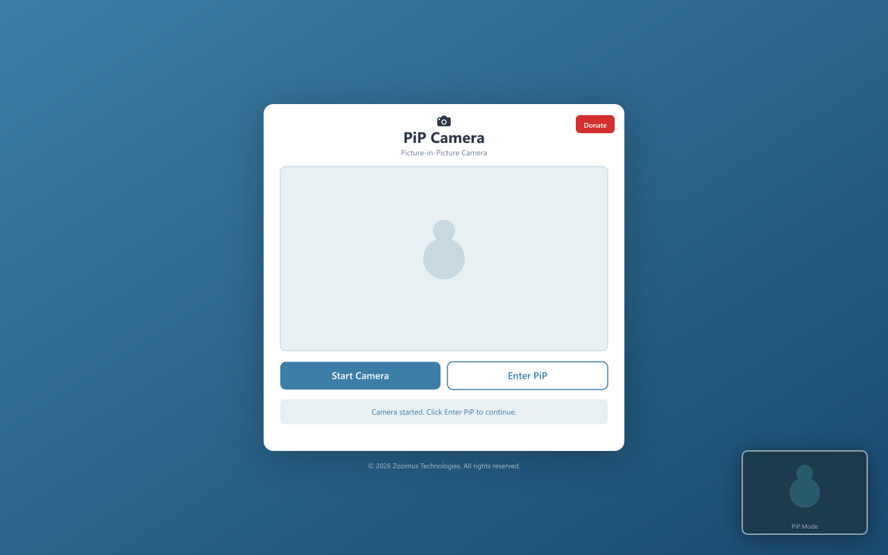 PiP Camera in browser