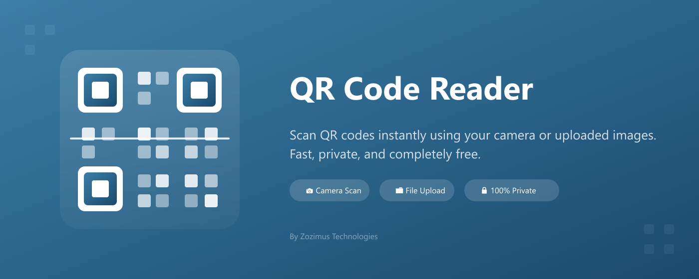 QR Code Reader promotional banner